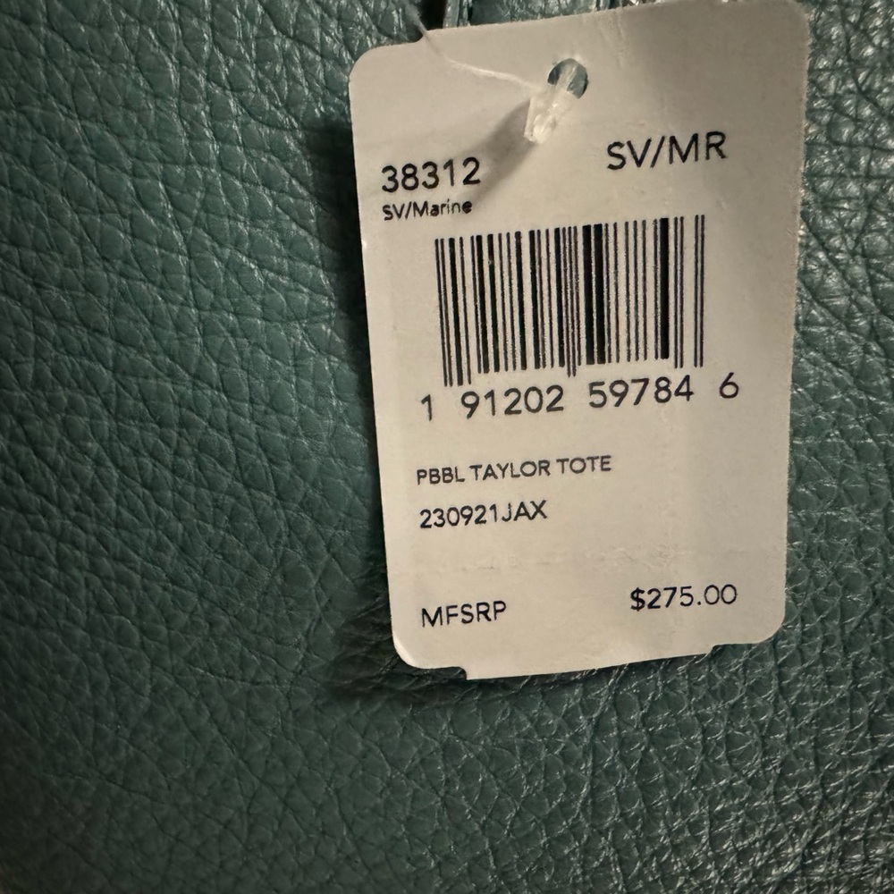 Brand New Coach Pebbled Leather Taylor Tote - SV/Marine - Picture 7 of 9